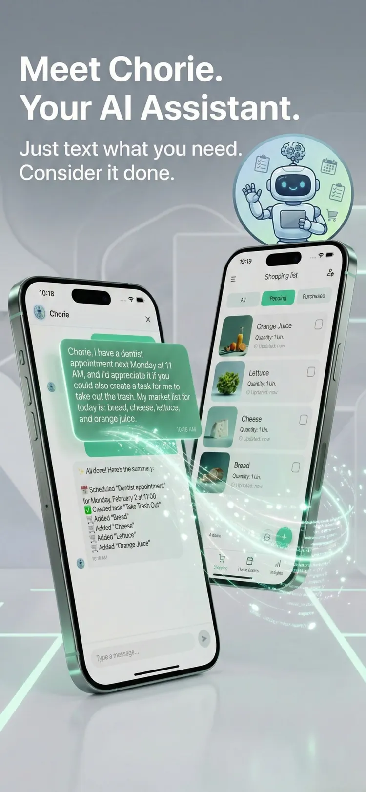 Meet Chorie. Your home's AI agent.